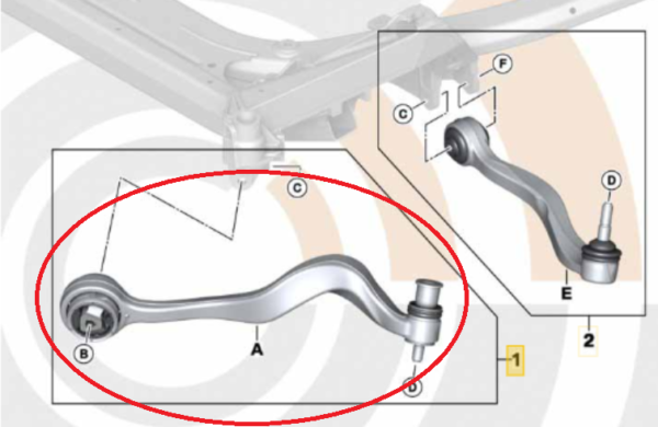 Bras de suspension haut AVD bmw E60 E61 – Image 2