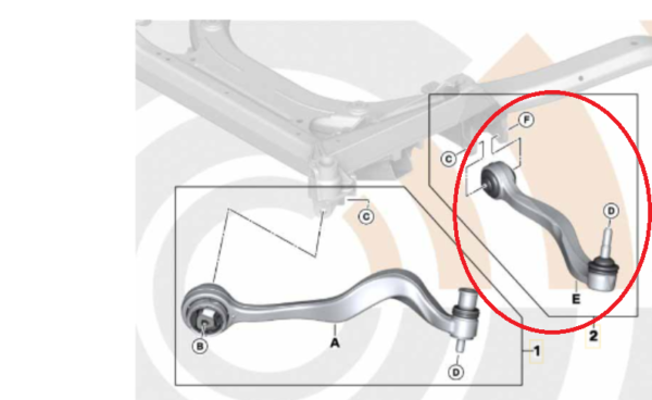 Bras de suspension bas AVG bmw E60 E61 – Image 2