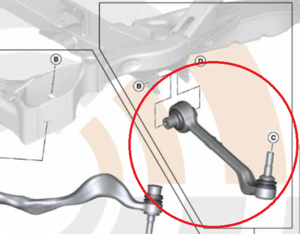 Bras de suspension bas AVD bmw serie 1 3 X1 – Image 2