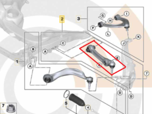 Bras de suspension inférieur AVG bmw serie F10 F11