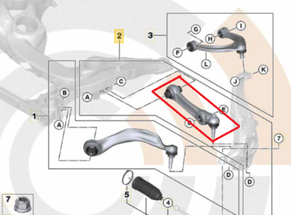 Bras de suspension inférieur AVD bmw serie F10 F11 – Image 2