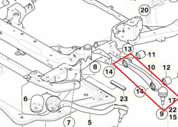 Bras de suspension inférieur AVD X5 E70 X6 E71 – Image 2