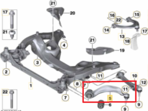 Bras de suspension inférieur AVG bmw F10 F11