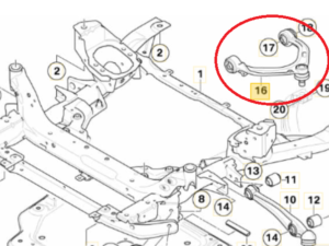 Bras de suspension supérieur haut AVD bmw X5 X6