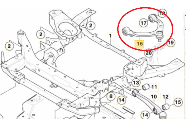 Bras de suspension supérieur haut AVG bmw X5 X6 – Image 2