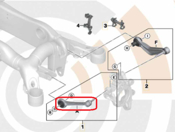 Bras de suspension supérieur ARG ARD bmw E39 E60 – Image 2