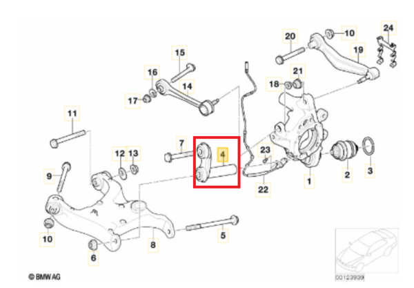 Bras de suspension inférieur ARG ARD bmw serie 5 E39 E60 X5 – Image 2