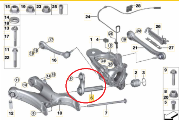 Bras de suspension inférieur ARG ARD bmw X5 X6 – Image 2