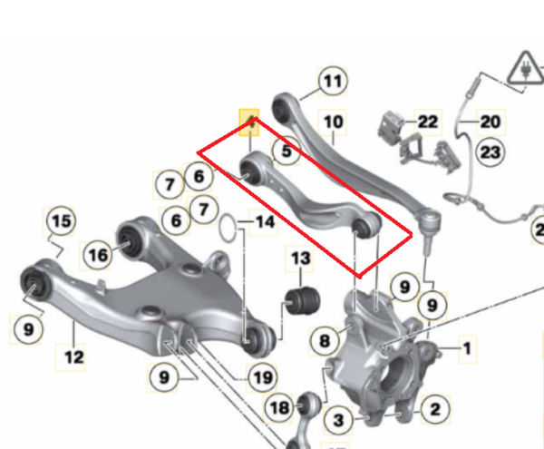 Bras de suspension ARD ARG haut bmw F07 F11 – Image 2