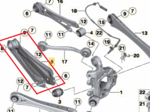 Bras de suspension inférieur ARD ARG bmw X3 F25 X4 F26