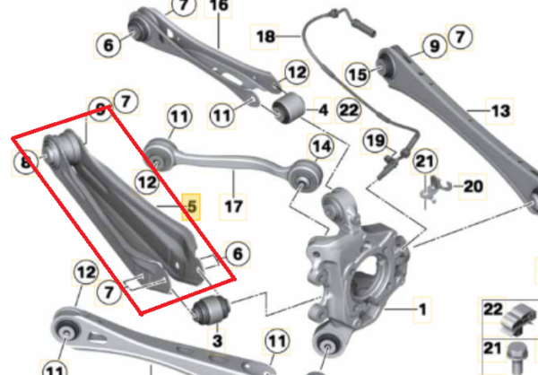 Bras de suspension inférieur ARD ARG bmw X3 F25 X4 F26 – Image 2