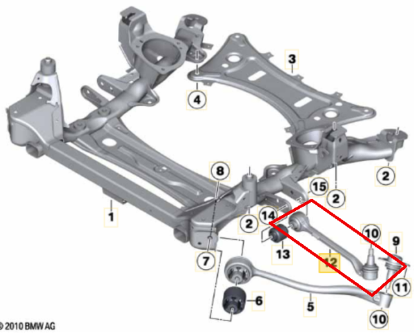 Bras de suspension AVG bas X3 F25 X4 F26 – Image 2