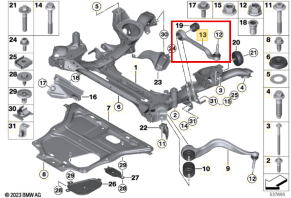 Bras de suspension AVD inf bmw F20 F30 – Image 2