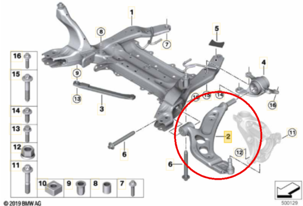 Bras de suspension AVD bmw F40 F48 mini F54 F60 – Image 2