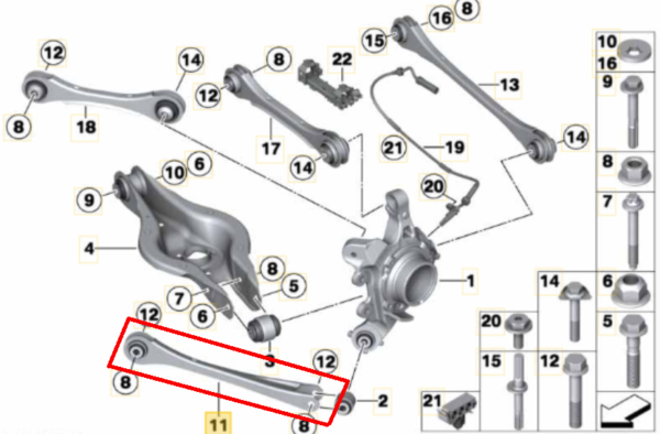 Bras de suspension ARD ARG inf bmw F20 F21 F30 F32 – Image 2