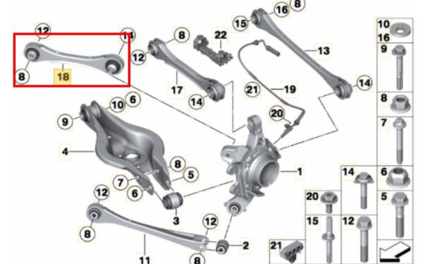 Bras de suspension ARD sup bmw F20 F21 F30 F32 – Image 2