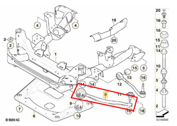 Bras de suspension AVG X3 E83 2.0 2.5 3.0 – Image 2