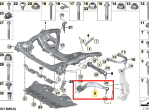 Bras de suspension AVD inf bmw serie 5 G30 G31