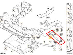 Bras de suspension AVD haut bmw X3 E83 1.8 2.0 3.0