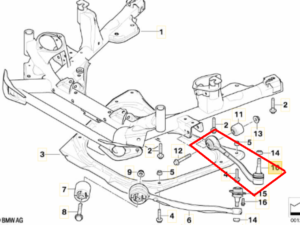 Bras de suspension inf AVD bmw X5 E53 3.0 4.4 4.8