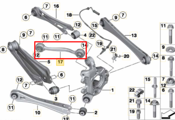 Bras de suspension ARG ARD sup bmw X3 F25 X4 F26 – Image 2