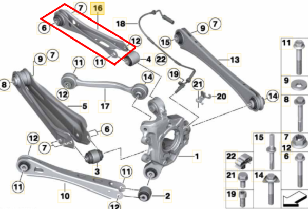 Bras de suspension sup ARG ARD bmw X3 F25 X4 F26 – Image 2