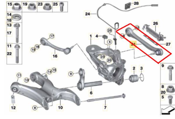 Bras de suspension ARG bmw X5 E70 F15 X6 E71 F16 – Image 2