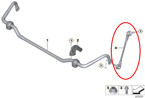 Biellette de barre stabilisatrice AVD bmw X3 G01 X4 G02 – Image 2