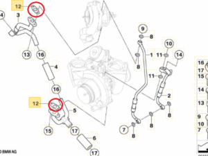 Joint turbo N47,N47N,M47,M57,N54,N57,B37,B47
