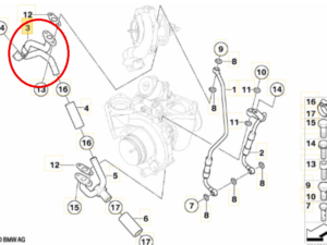 Tuyau de retour BMW 123D X1 2.0 204